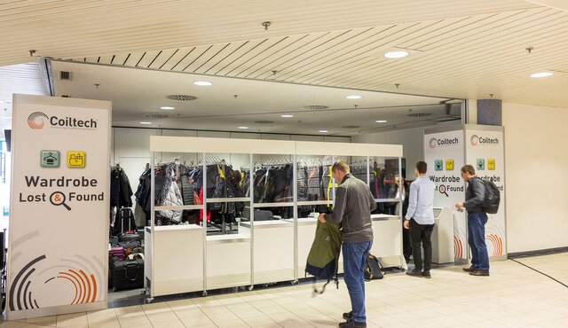 Garderobe auf der Coiltech